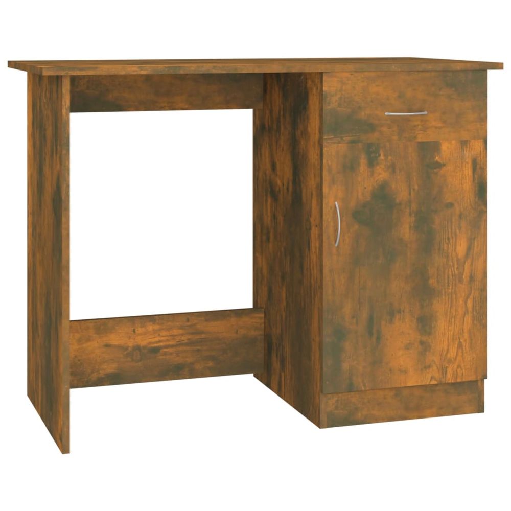 Vidaxl Stôl dymový dub 100x50x76 cm spracované drevo